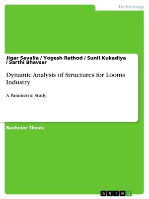 cover image of Dynamic Analysis of Structures for Looms Industry